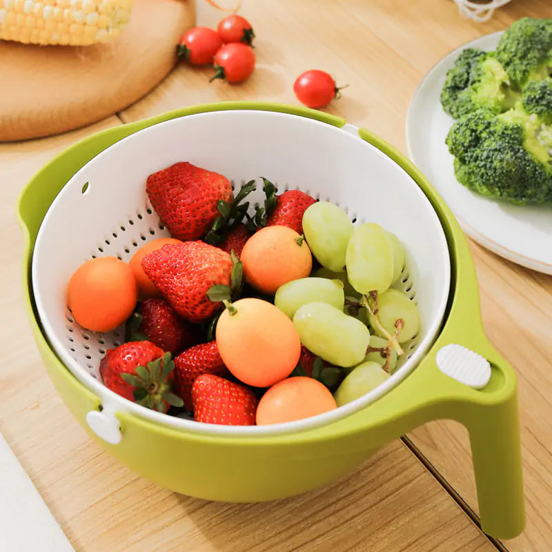 360° rotating vegetable strainer