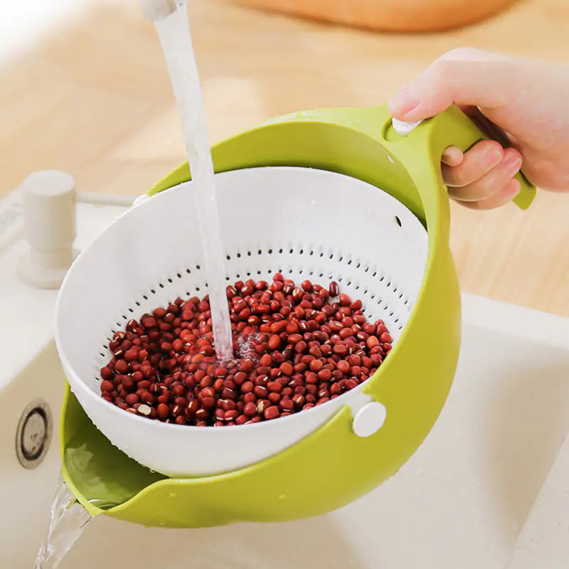 360° rotating vegetable strainer